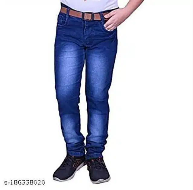 Denim Jeans for Boys (Blue, 8-9 Years)