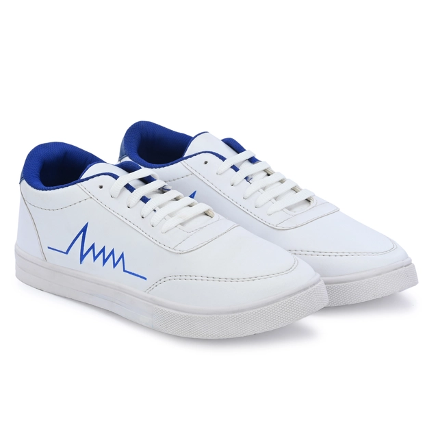 Casual Shoes for Men (Blue & White, 6)