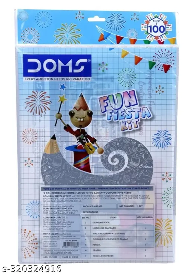 DOMS Fun Fiesta Kit (7 Pcs, Pack of 1)