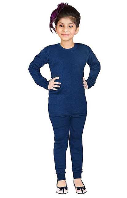 Round Neck Thermal Set for Kids (Blue, 0-1 Years) (LD-9)