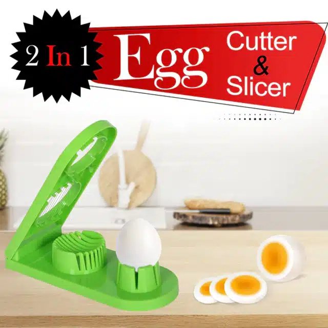 2-In-1 Egg Cutter & Slicer (Green)