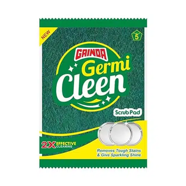 Gainda Germi Clean Scrub Pad Green 3X5 Pcs (Buy 1 Get 2 Free)