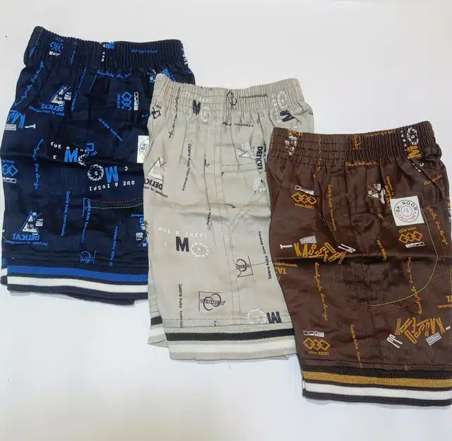 Shorts for Boys (Multicolor, 1-2 Years) (Pack of 3)