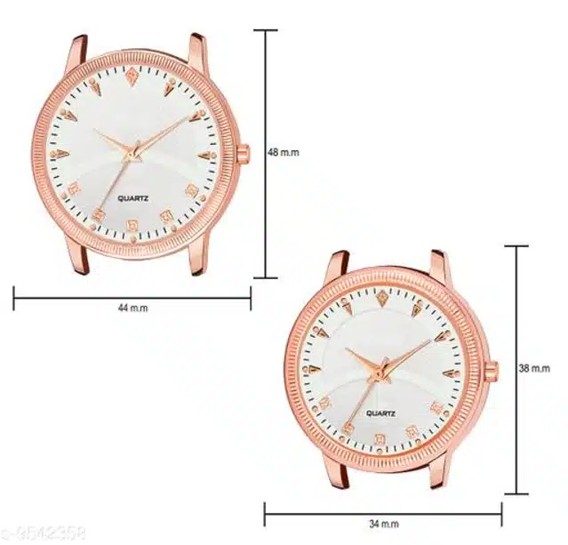 Analog Watch for Couple (Multicolor, Pack of 2)