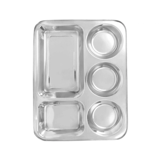 JENSON Steel 5 Partition Plate (12.7 cm Dia each, Pack of 2)