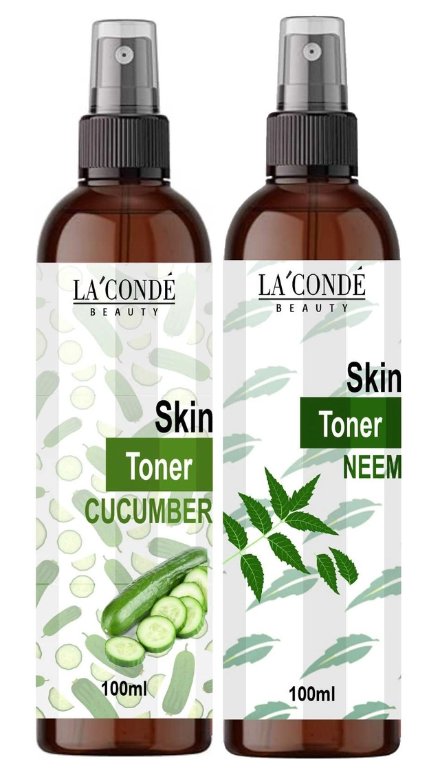 Combo of LaConde Cucumber & Neem Skin Toner Spray (100 ml, Pack of 2)