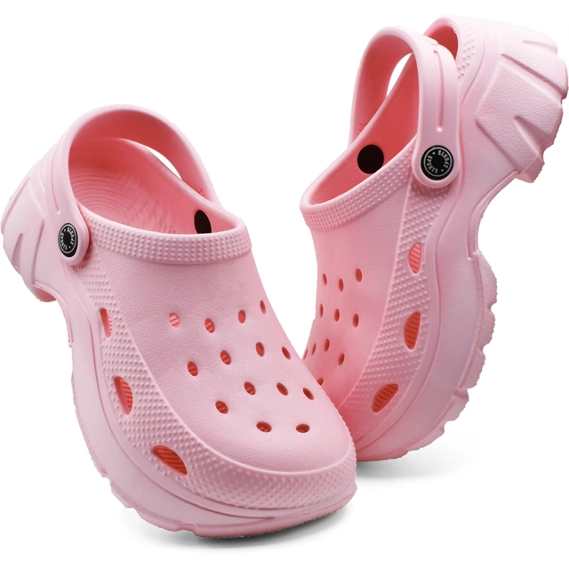 Textured Clogs For Women (Pink, 5)