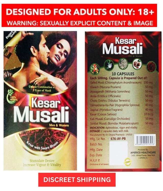 Combo of Dr. Chopra Kesar Musali & W-Tone 10 Pcs Capsules (Set of 2)