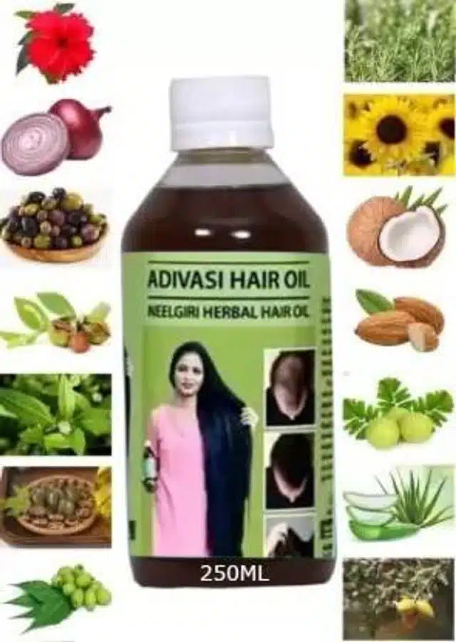 Adivasi Herbal Hair Oil (Pack of 3, 250 ml)