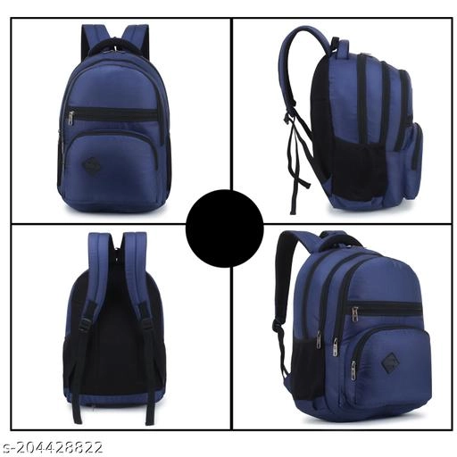 Nylon Backpack for Men & Women (Navy Blue, 35 L)