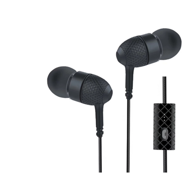 Plastic Headphones with Microphone (Black)