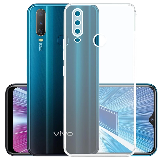 Silicone Mobile Back Cover for Vivo Y12 (Transparent)