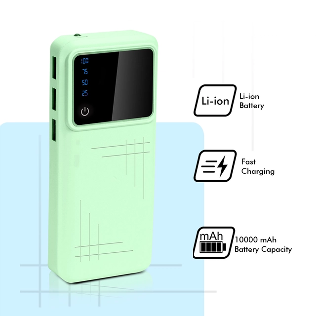 H53 Fast Charging Power Bank (Green, 20000 Mah)