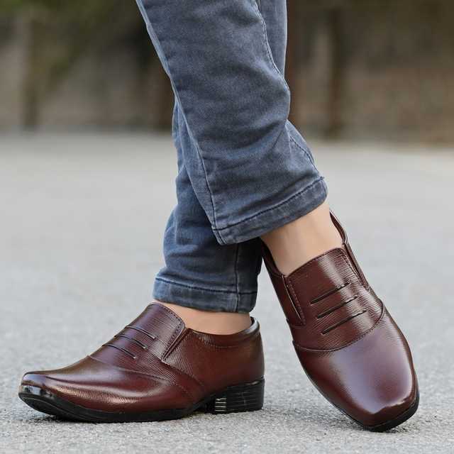 Katenia Synthetic Men Formal Shoes (Brown, 8) (KF-8)