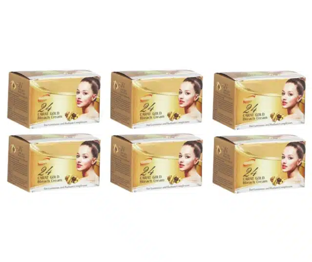 Nimson 24 Carat Gold Bleach Cream (Pack of 6, 43 g)