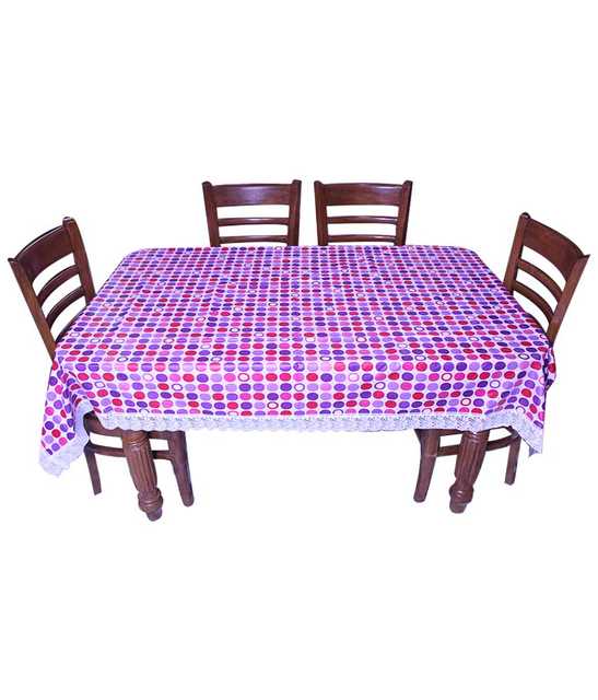 E-Retailer Non-Woven Waterproof Dinning Table Cover (Multicolor, 78X54 Inches) (SPM-89)