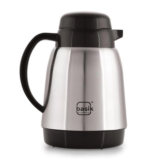 Basik Florina 650 Stainless Steel Insulated Flask (Silver/Black) (Pack Of 1) (540 ml)