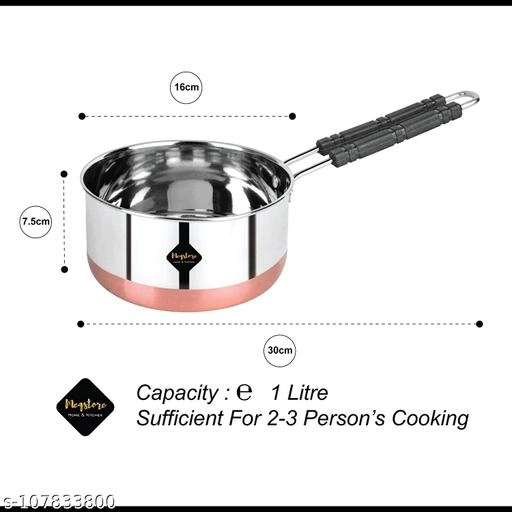 Stainless Steel Sauce Pan (Silver, 2500 ml)