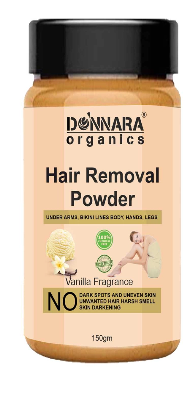 Donnara Organics Vanilla Fragrance Painless Hair Removal Powder (150 g)