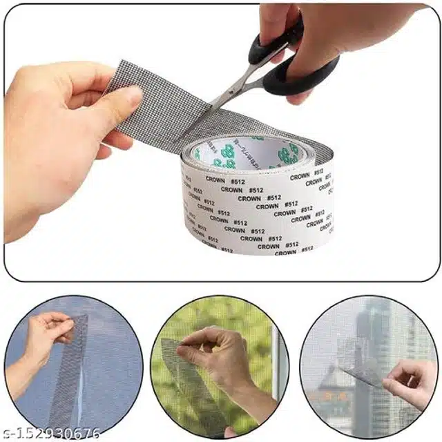 Waterproof Window Mosquito Net Covering Mesh Tape (White)