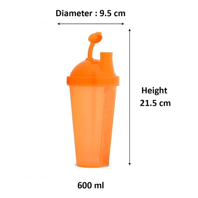 GLUMAN Shaker Bottle (600 ml, Pack of 1)