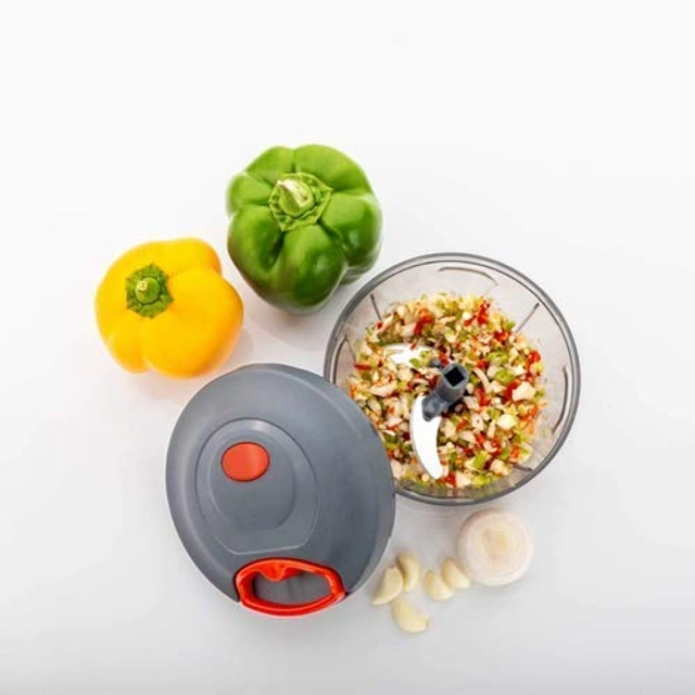 Plastic Manual Vegetables Chopper (Multicolor, 450 ml)