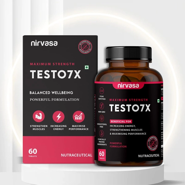 Nirvasa TESTO 7X Muscle Strength 60 Pcs Capsules (Set of 1)