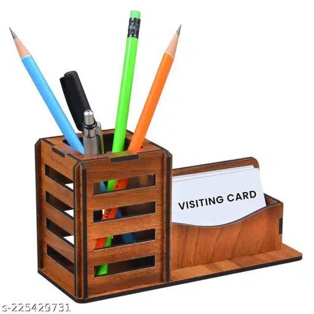 Wooden Pencil Holder (Brown)