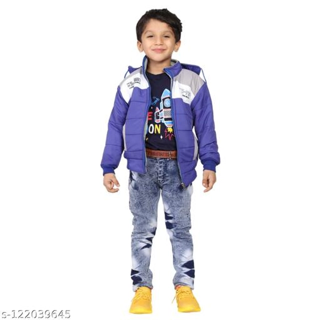 Polyester Jacket for Boys (Multicolor, 0-2 Months)