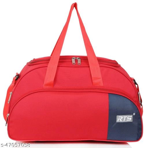 Polyester Duffel Bag (Red & Blue)