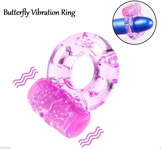 Silicone Vibrator Ring for Men (Pink)