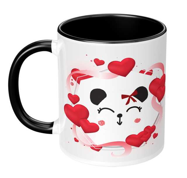 Bride Loading Printed Heart Handle Mug Microwave Safe Ceramic Tea Coffee (Black, 350 ml) (GT-574)