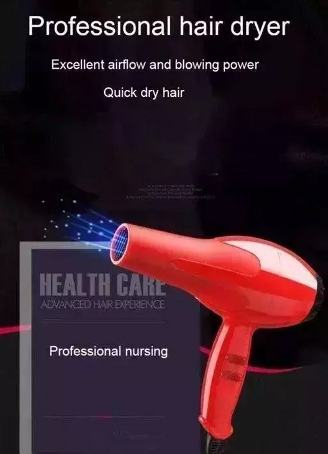 Professional Hair Dryer for Men & Women (Red, 1800 W)