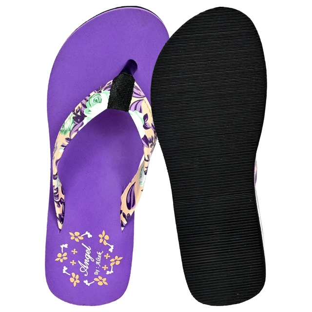 Flip-Flops for Women (Purple, 4)