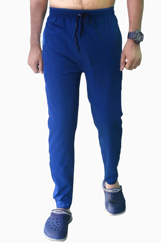 Lycra Solid Trackpant for Men (Royal Blue, 30)