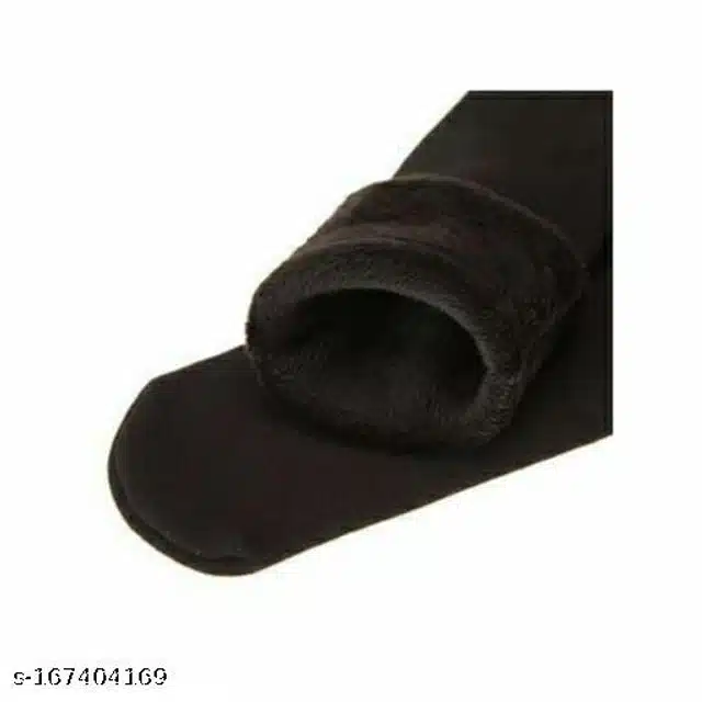 Velvet Winter Socks for Women (Black, Set of 4)