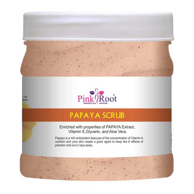 Pink Root Papaya Face Scrub (Pack Of 1, 500 ml) (MI-152)