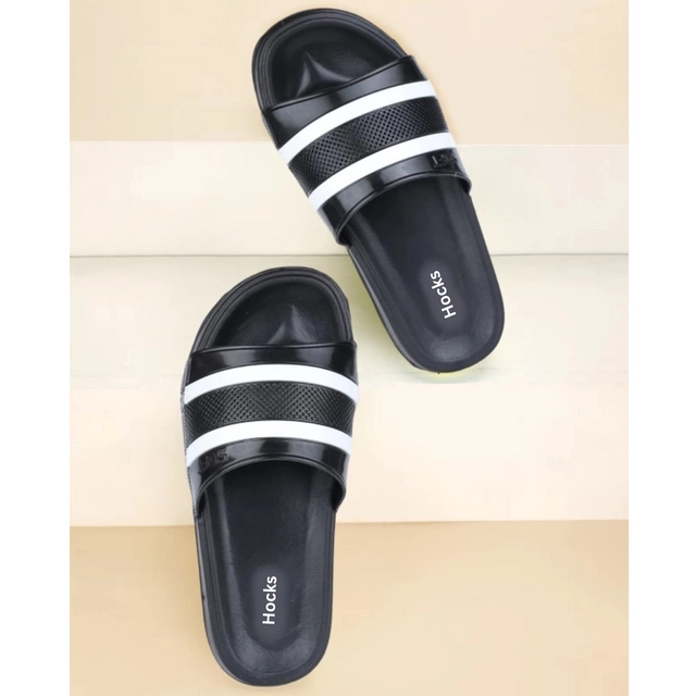 Hocks Sliders for Men (Black & White, 7)