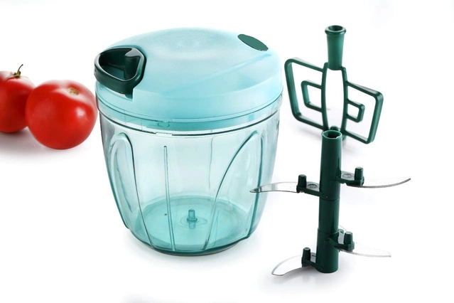 Plastic Manual Vegetables Chopper (Multicolor, 1000 ml)