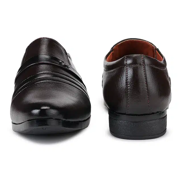 Bersache Men's Formal Shoes (Brown, 10) (VKI-2)