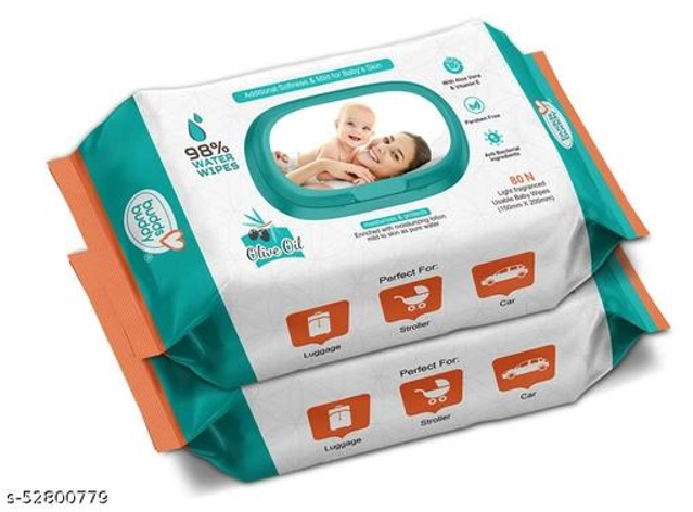 BuddsBuddy (80 Pcs) Baby Wet Wipes (Pack of 2)