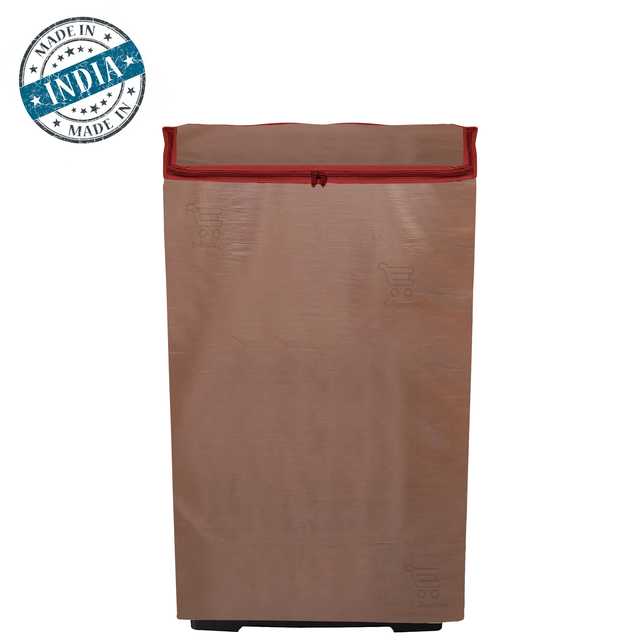 E Retailer Waterproof PVC Top Load Washing Machine Cover For 5kg to 8kg (Brown, 23x23x35) (E-441)