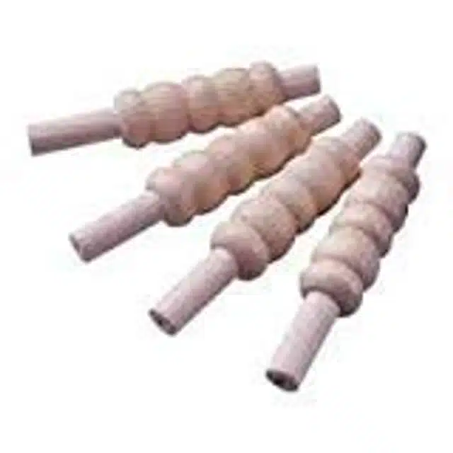 Wooden Cricket Stumps Bails (Cream, Set of 2)