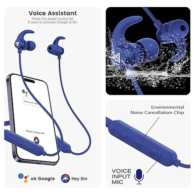 Xtune FIRE-145 Wireless Bluetooth in-Ear Neckband (Blue)