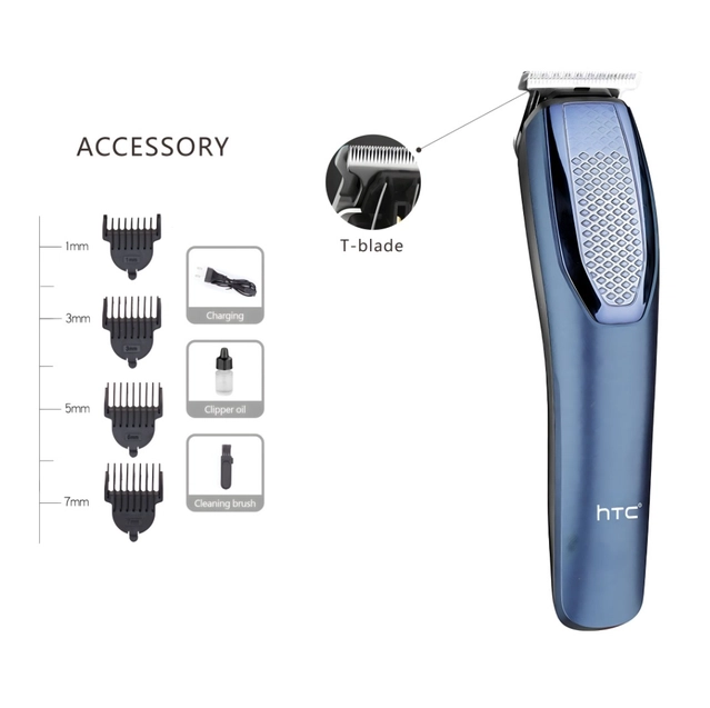 Professional Rechargeable Hair Trimmer for Men & Women (Navy Blue)