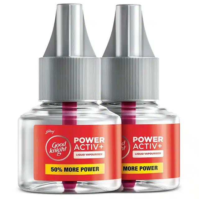 Good Knight Power Activ+ Liquid Vapourizer - Mosquito Repellent Refill - (Pack Of 2) (45 ml Each)