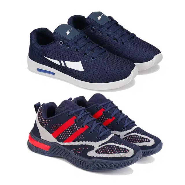 Shoes with Sports shoes for Men (Multicolor, 10) (Pack Of 2)
