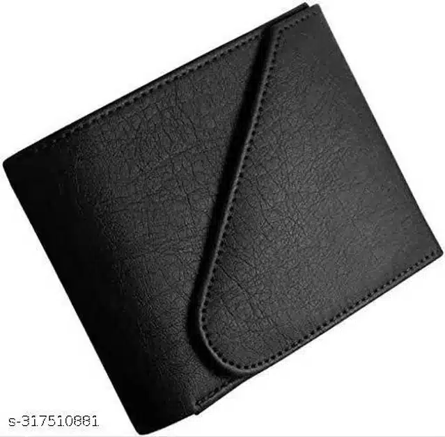 Leather Wallet for Men (Black & Brown, Pack of 2)