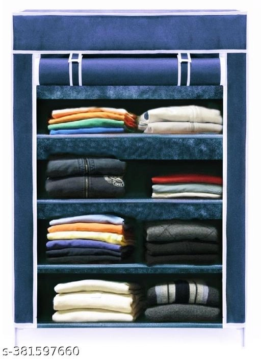 Metal 4 Layer Collapsible Multipurpose Rack (Blue)