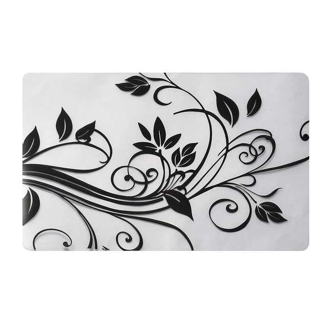 Multipurpose Refrigerator Mats (Black & White, 12 X 17 Inch) (Pack of 8) (W-131)
